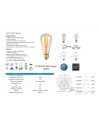 BOMBILLA LED VINTAGE AMBAR  ST64 - E27 – 6,5W - 2200K